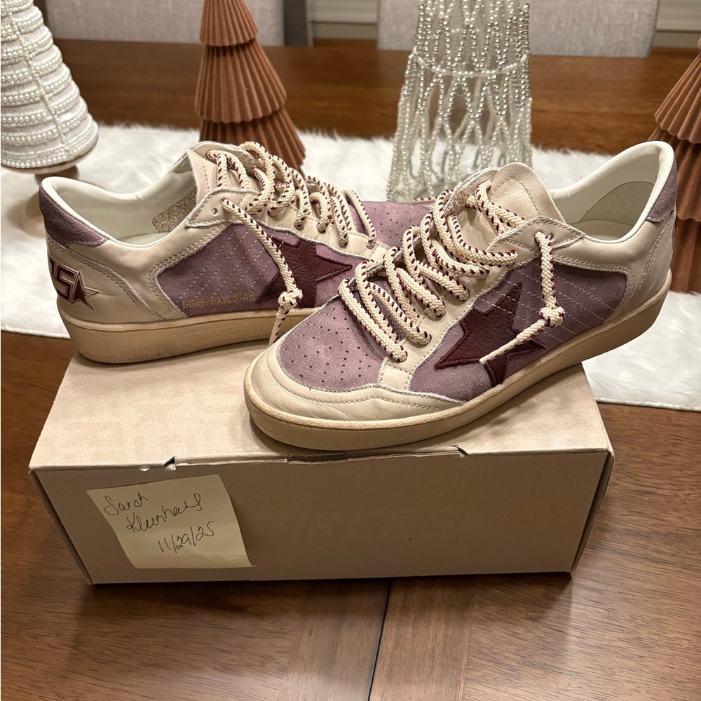 Golden Goose Women's Sneakers in Purple and Cream